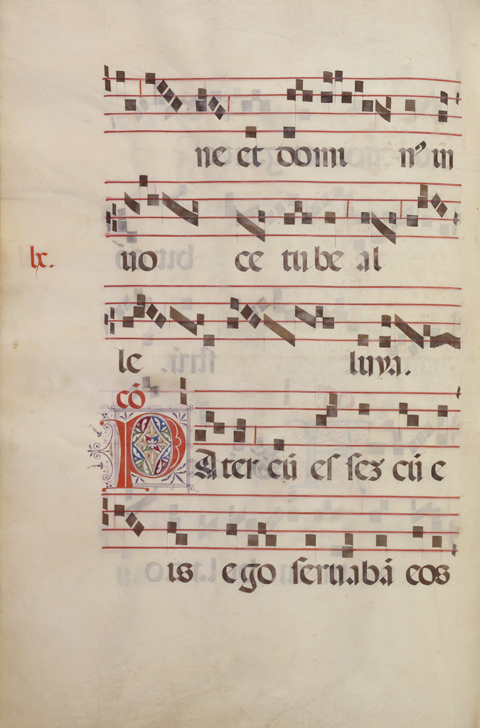 Antonio da Monza:Decorated Initial P, Poster Print Wall Art