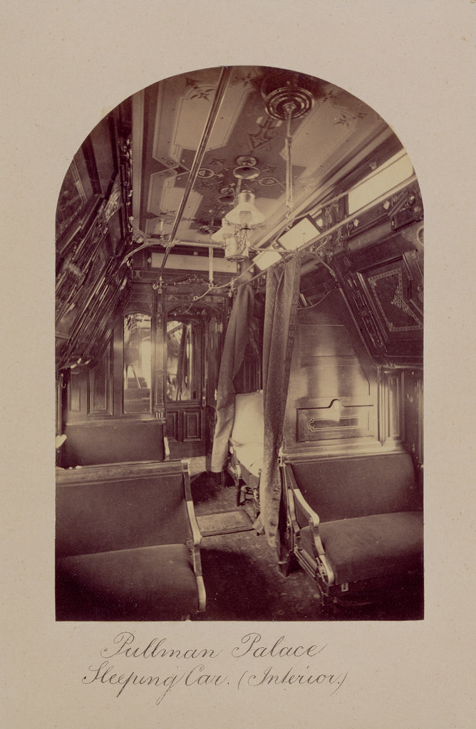 Carleton Watkins:Pullman Palace Sleeping Car (Interior), Poster Print Wall Art