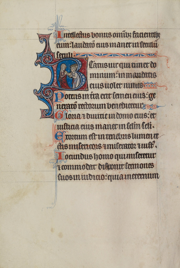 Bute Master:Initial B: A Man Distributing Bread, Poster Print Wall Art