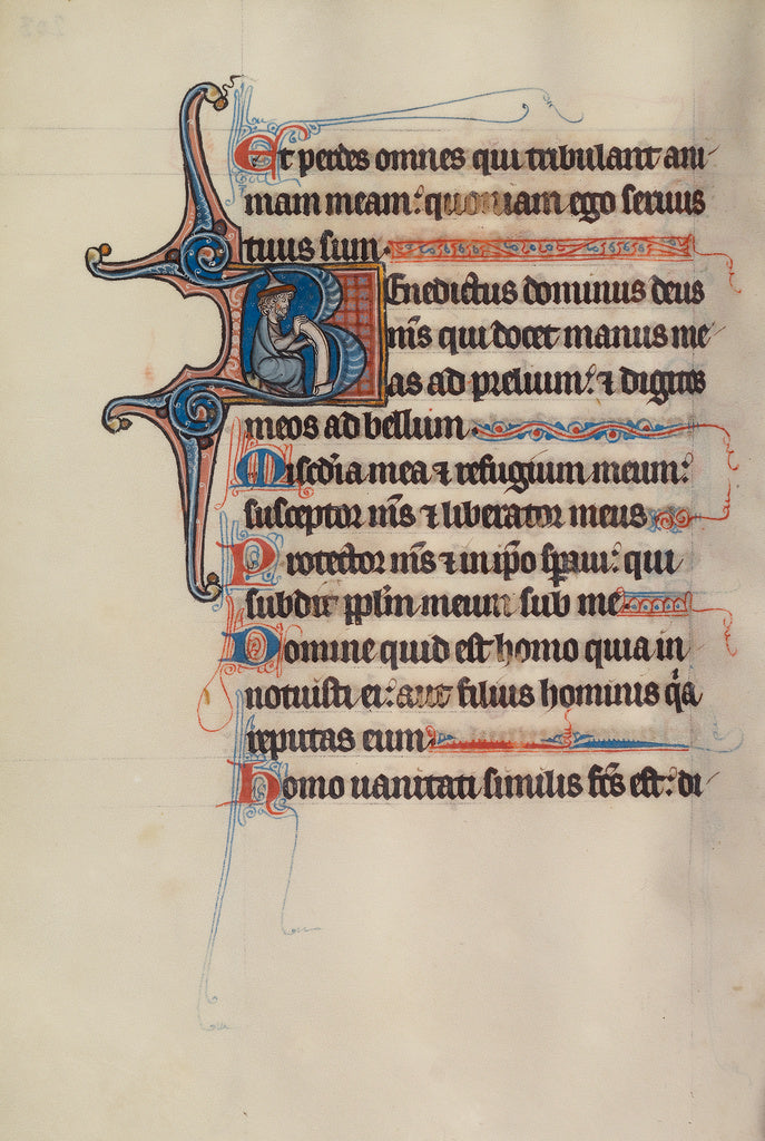 Bute Master:Initial B: A Seated Man, Poster Print Wall Art
