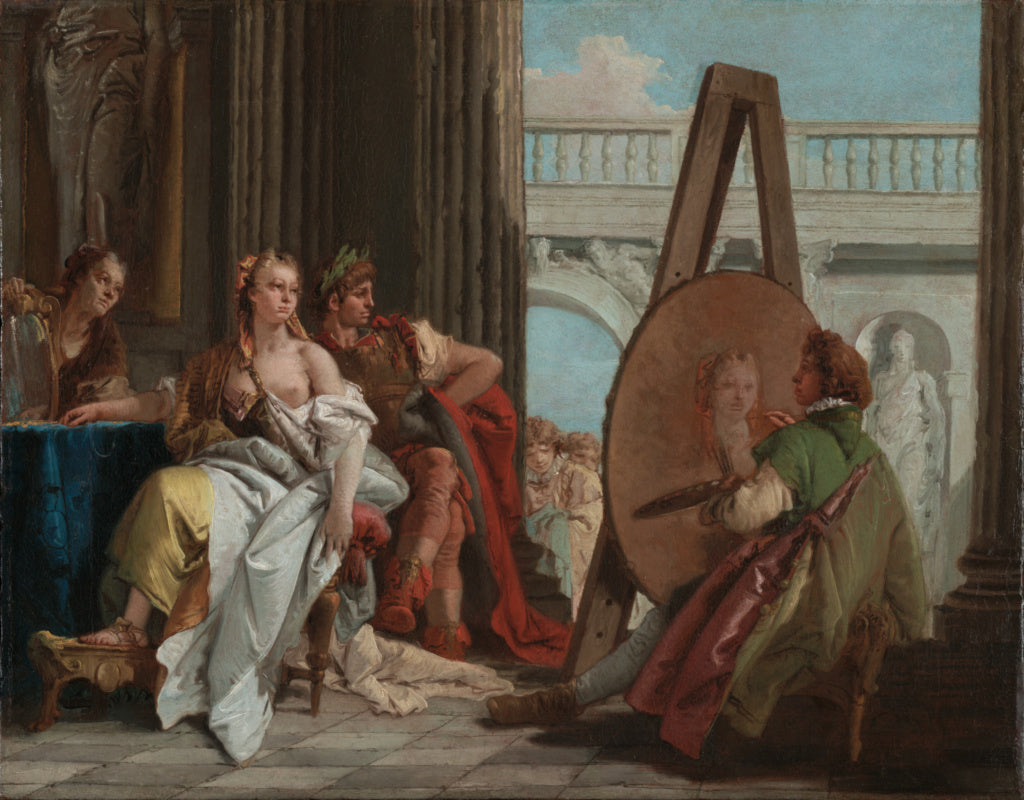 Giovanni Battista Tiepolo:Alexander the Great and Campaspe i, Poster Print Wall Art