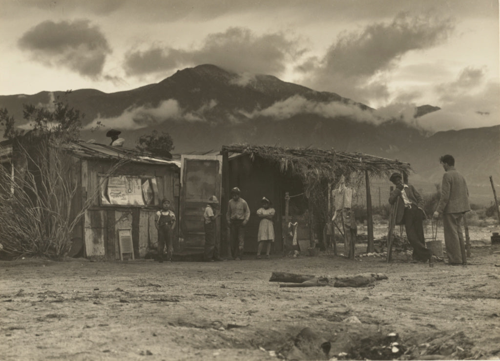 Dorothea Lange:Paul Taylor with Migrant Workers, Imperial Va, Poster Print Wall Art