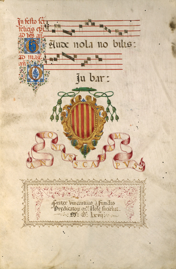 Fra Vincentius a Fundis:Coat of Arms, Poster Print Wall Art