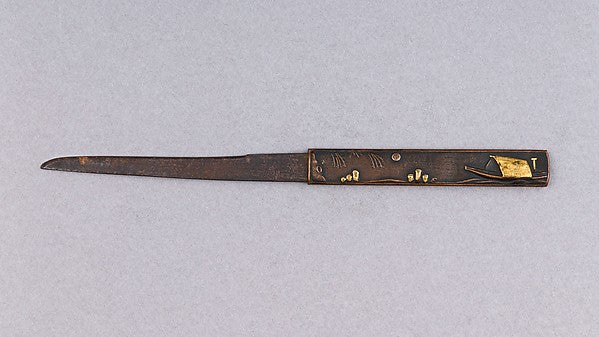 Knife Handle with Blade 19th cent, Poster Print Wall Art