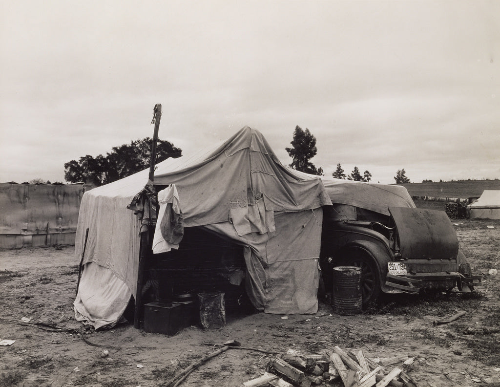 Dorothea Lange:Pea Picker's Home, Nipomo, California, Poster Print Wall Art