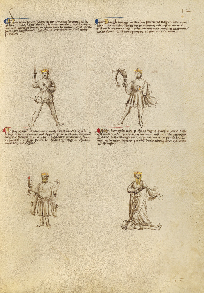 Fiore Furlan dei Liberi da Premariacco:Four Allegorical Figu, Poster Print Wall Art