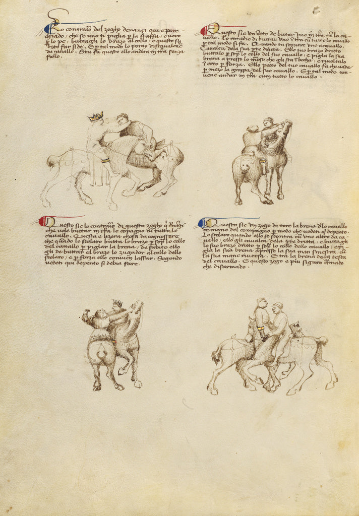 Fiore Furlan dei Liberi da Premariacco:Unarmed Equestrian Co, Poster Print Wall Art