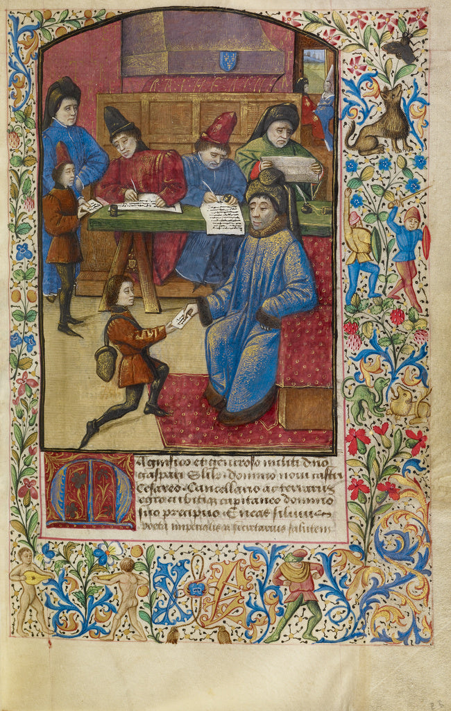 Unknown Artist:A Messenger Delivering a Letter, Poster Print Wall Art