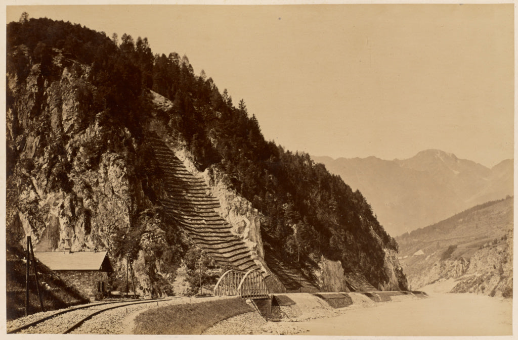 Carl Alfred Czichna:Pitzbach - Brücke, Poster Print Wall Art
