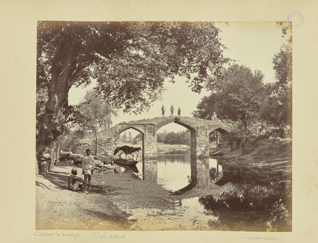 Baker & Burke:Akbar's Bridge on the Lake, Poster Print Wall Art