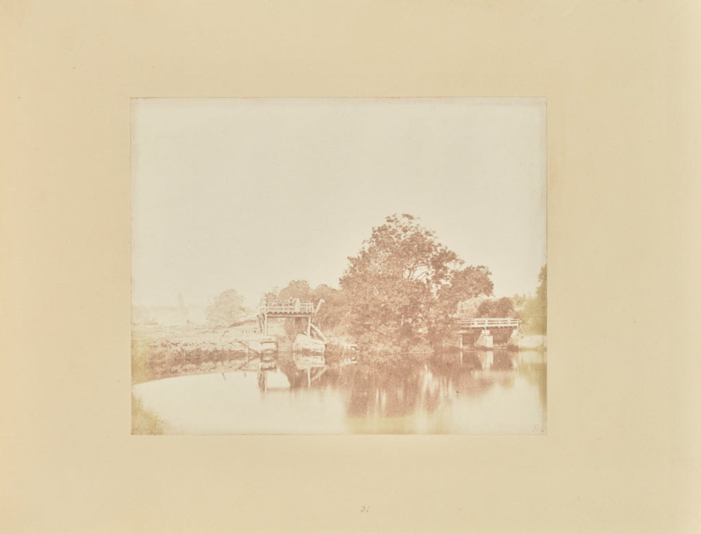 Samuel Buckle:Sluice, at Wansford, Poster Print Wall Art
