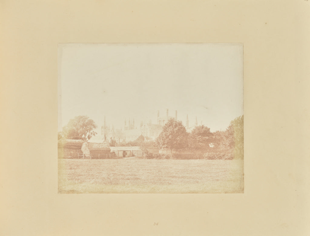 Samuel Buckle:Cathedral, Peterborough, from South-East, Poster Print Wall Art