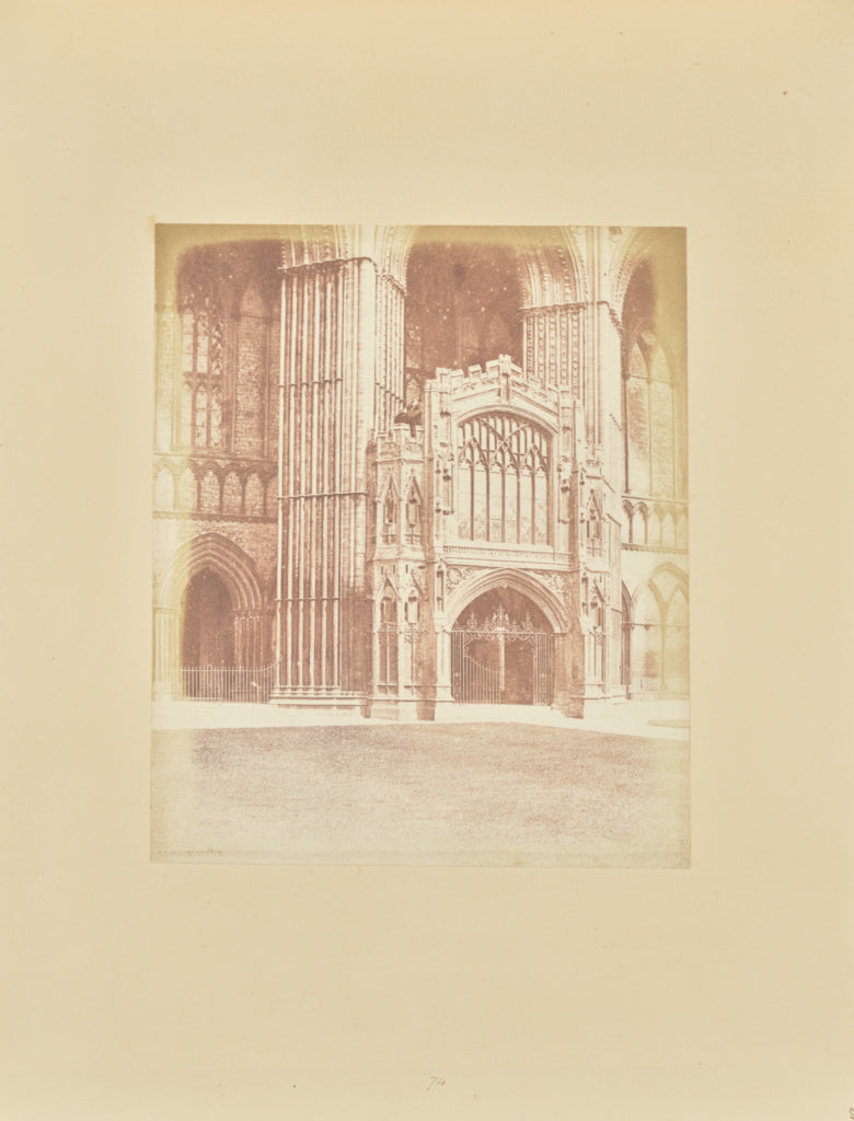 Samuel Buckle:Porch of Cathedral, Peterborough, Poster Print Wall Art