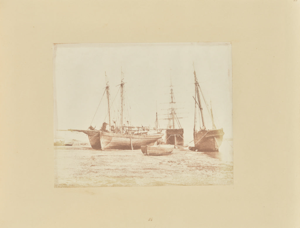 Samuel Buckle:Smacks and Vessels on the Beach, Shoreham, Poster Print Wall Art