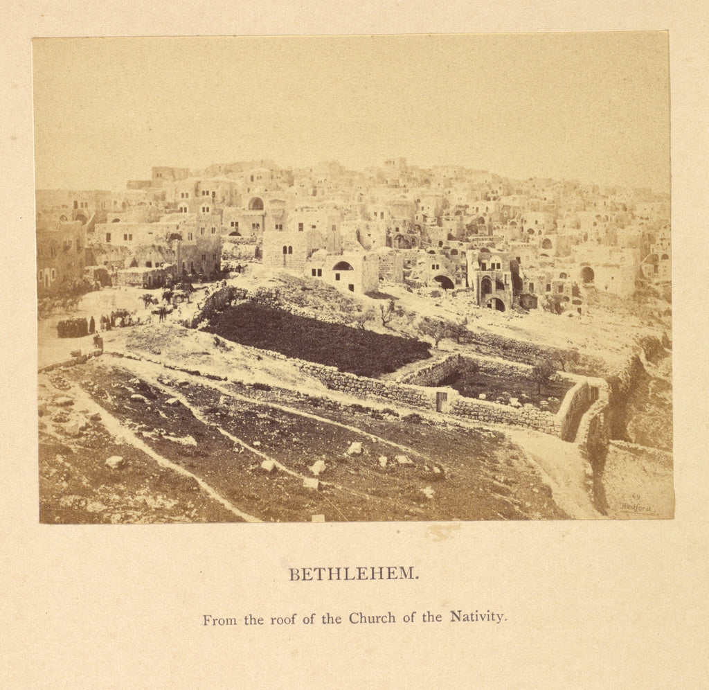 Francis Bedford:Bethlehem from the Roof of the Church of the, Poster Print Wall Art