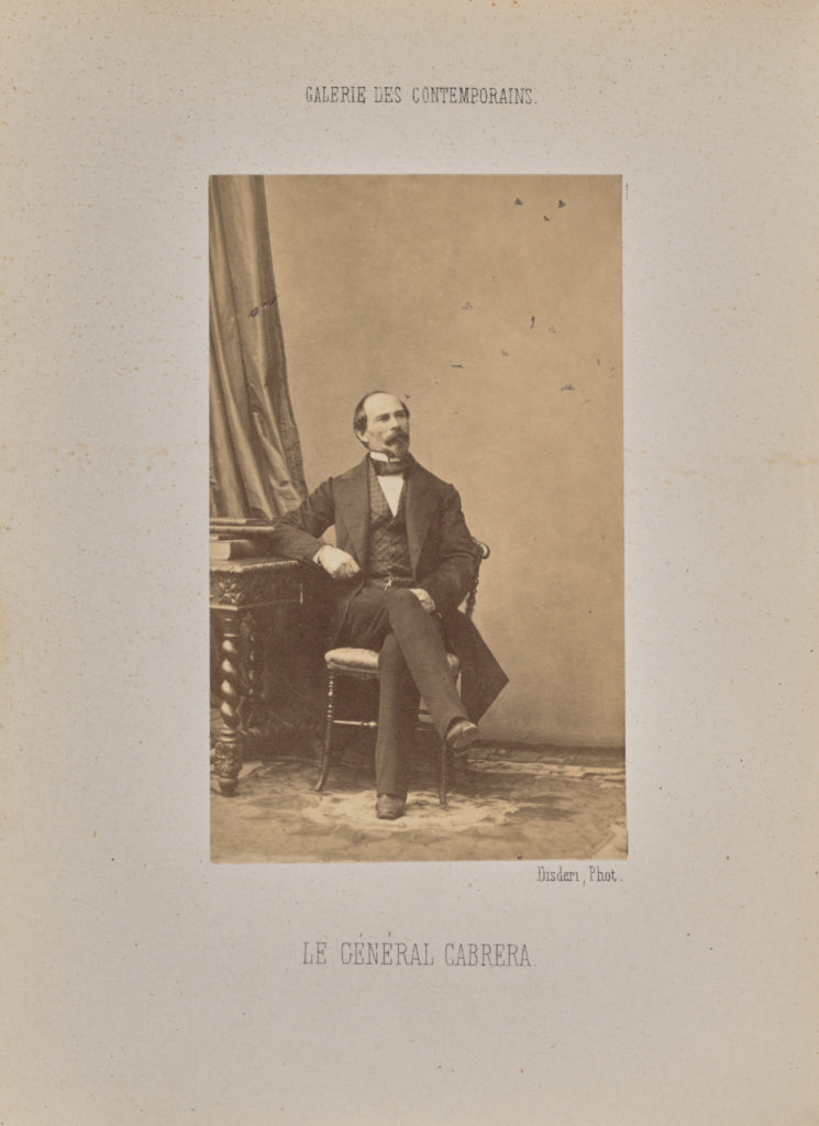 André Adolphe-Eugène Disdéri:Le général Cabrera, Poster Print Wall Art