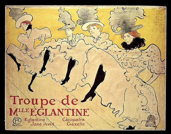 La Troupe de Mademoiselle Eglantine 1895-Henri de Toulouse-Lau, Poster Print Wall Art