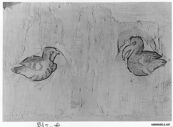 :Fragment with Two Birds 3rd century-16x12"(A3) Poster