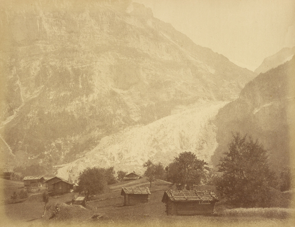 Aimé Civiale:Glacier Inférieur de Grindelwald et Route de , Poster Print Wall Art