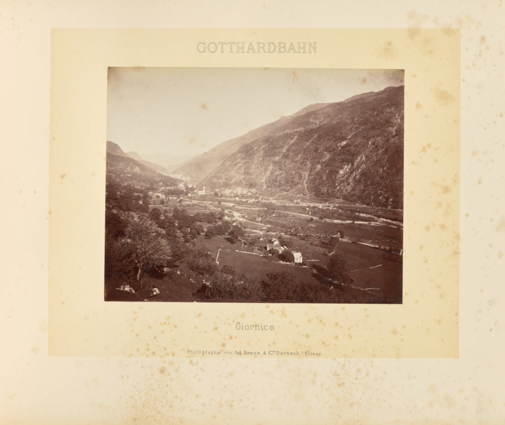 Adolphe Braun & Cie:Gotthardbahn: Giornico, Poster Print Wall Art