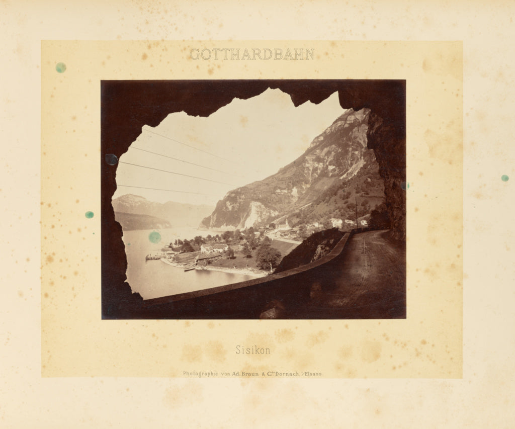 Adolphe Braun & Cie:Gotthardbahn: Sisikon, Poster Print Wall Art