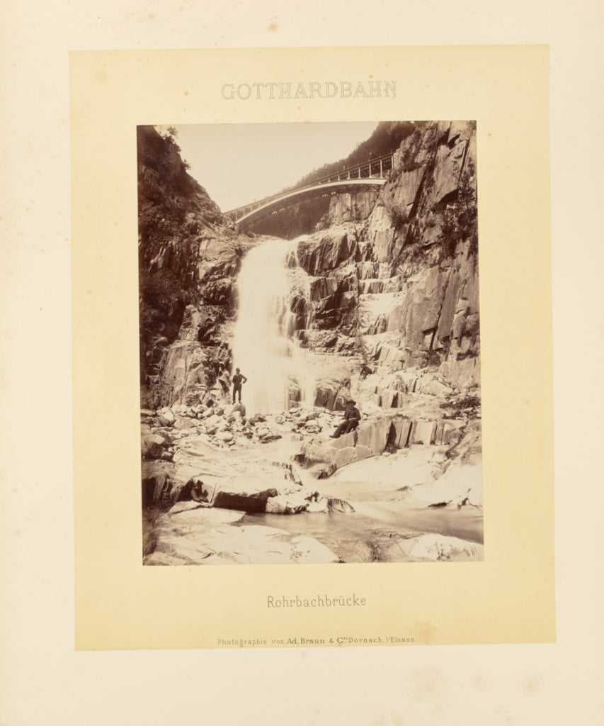 Adolphe Braun & Cie:Gotthardbahn: Rohrbachbrücke, Poster Print Wall Art