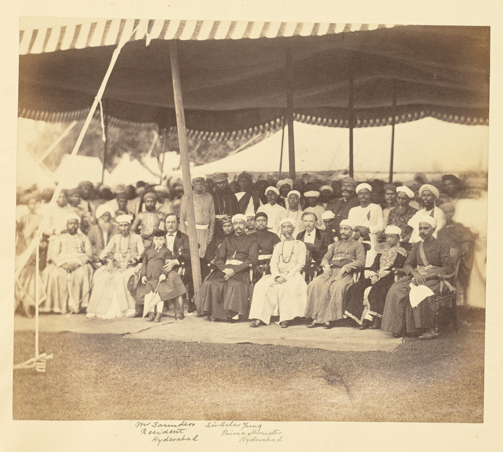 Unknown:[Group Portrait with Mr. C.B. Saunders, British Resi, Poster Print Wall Art