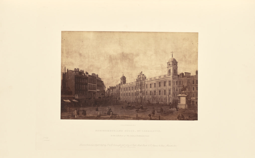 Caldesi & Montecchi:Northumberland House, by Canaletto, Poster Print Wall Art