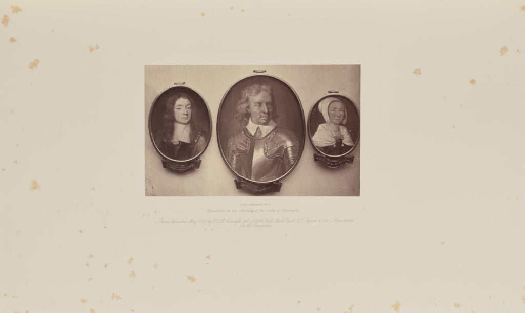 Caldesi & Montecchi:[Three miniature portraits of John Milto, Poster Print Wall Art