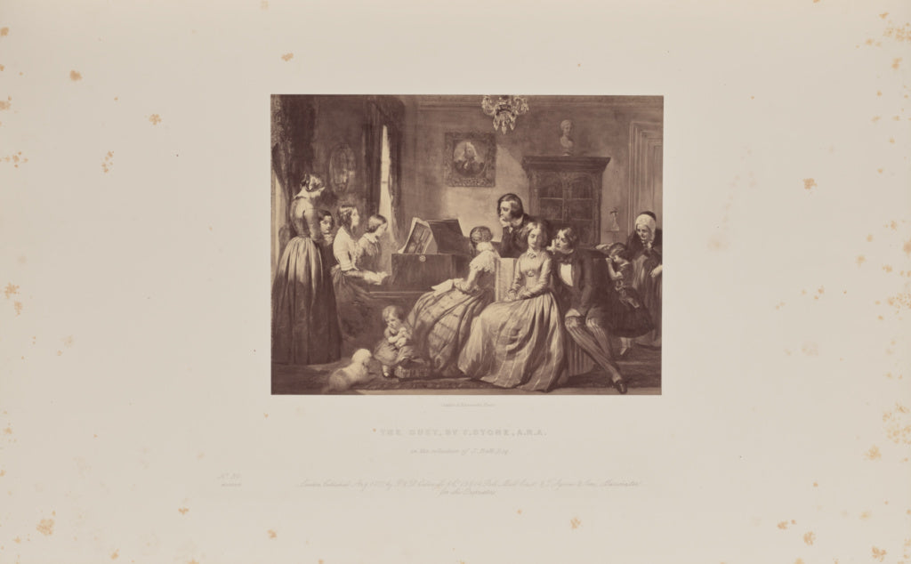Caldesi & Montecchi:The Duet, by F. Stone, A.R.A., Poster Print Wall Art
