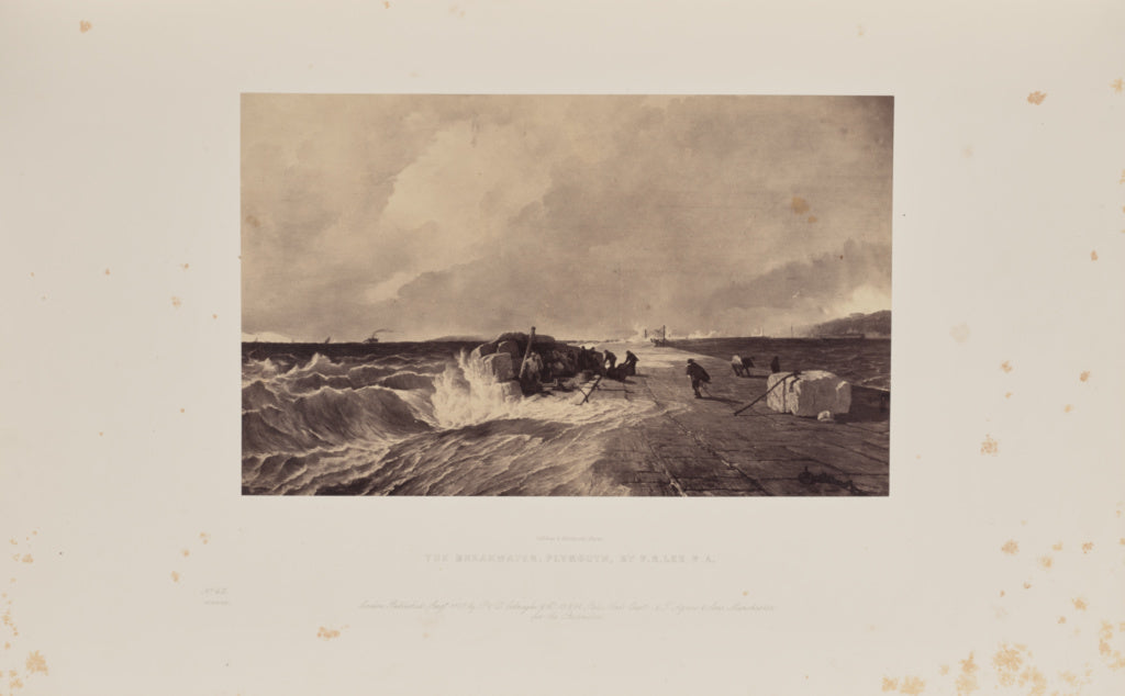 Caldesi & Montecchi:The Breakwater, Plymouth, by F.R. Lee, R, Poster Print Wall Art