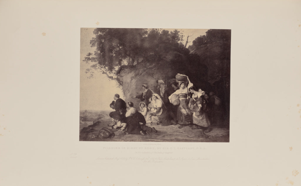Caldesi & Montecchi:Pilgrims in Sight of Rome, by Sir C.L. E, Poster Print Wall Art
