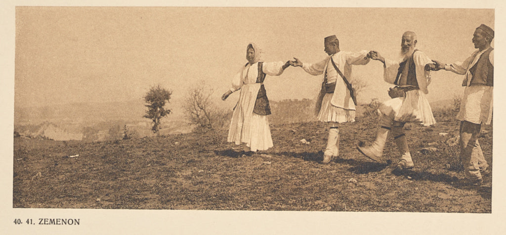 Frédéric Boissonnas:Zéménon. Danse villageoise, Poster Print Wall Art