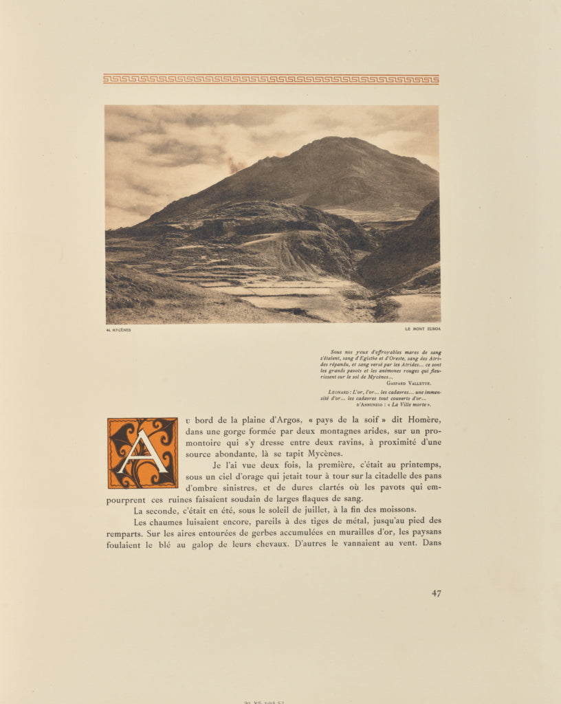 Frédéric Boissonnas:Mycènes. Le mont Euboa, Poster Print Wall Art