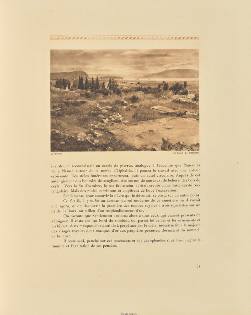 Frédéric Boissonnas:Tirynthe. Le palais (la baignoire), Poster Print Wall Art