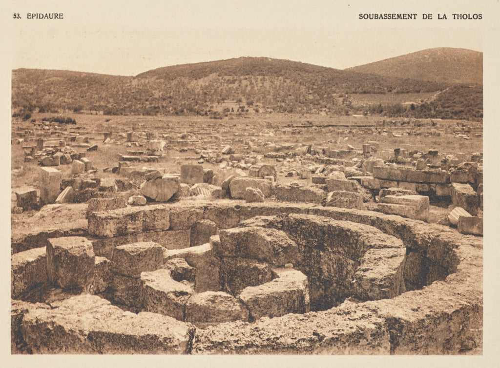 Frédéric Boissonnas:Epidaure. Soubassement de la Tholos, Poster Print Wall Art