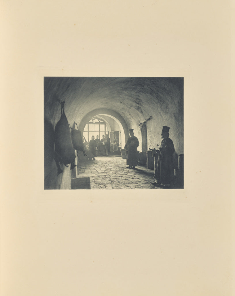 Frédéric Boissonnas:Couvent du Mégaspiléon. Le réfectoi, Poster Print Wall Art
