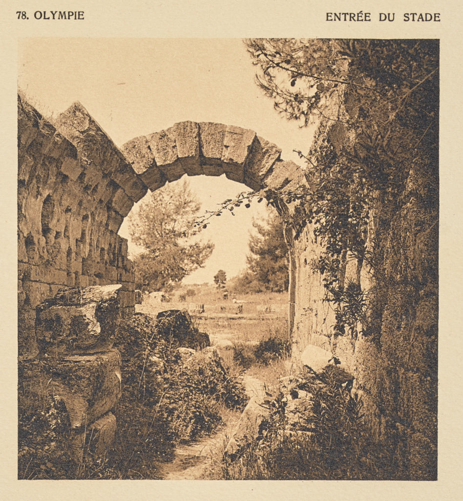 Frédéric Boissonnas:Olympie. Entrée du Stade, Poster Print Wall Art