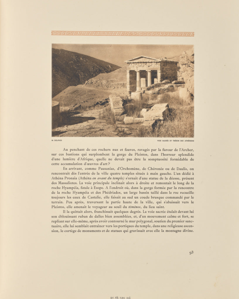 Frédéric Boissonnas:Delphes. Voie sacrée et Trésor des A, Poster Print Wall Art
