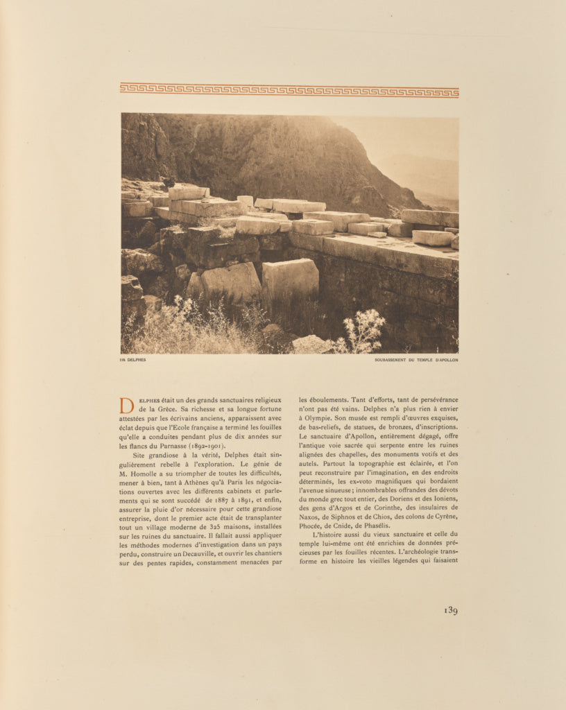 Frédéric Boissonnas:Delphes. Soubassement du temple d'Apol, Poster Print Wall Art