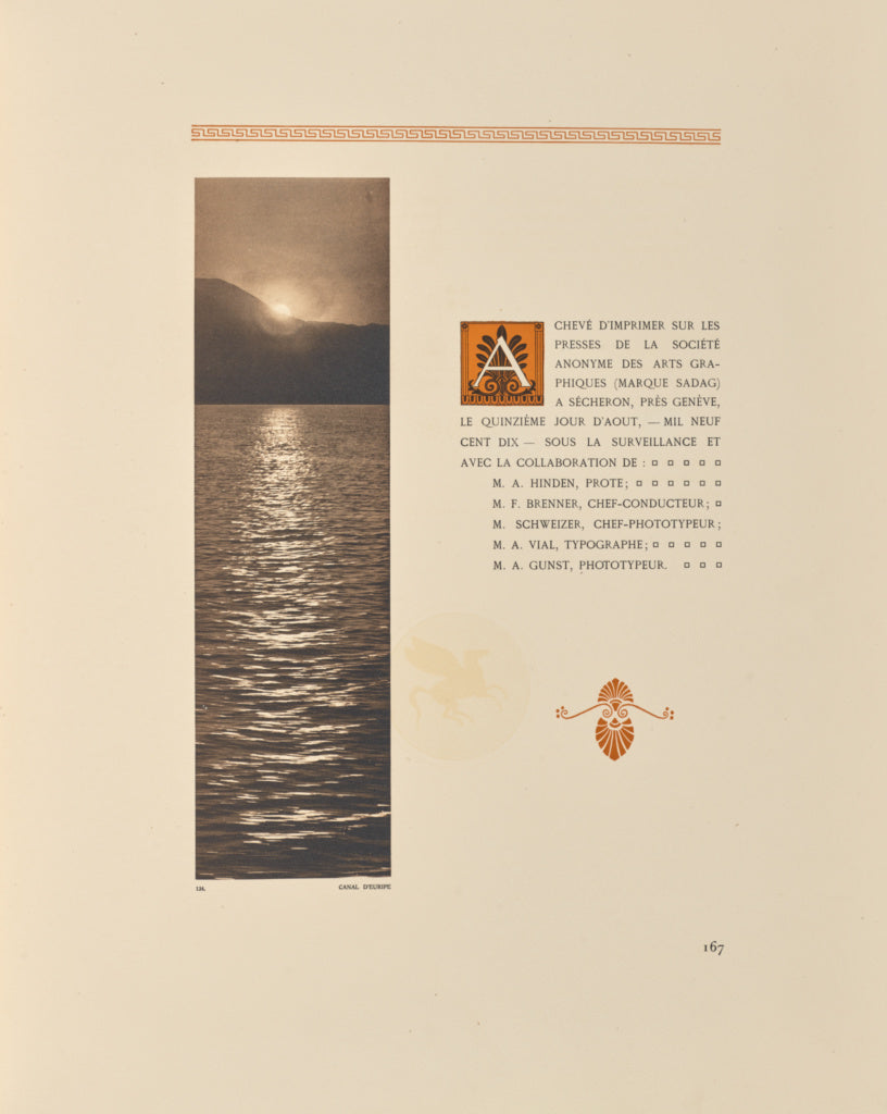 Frédéric Boissonnas:Canal d'Euripe, Poster Print Wall Art