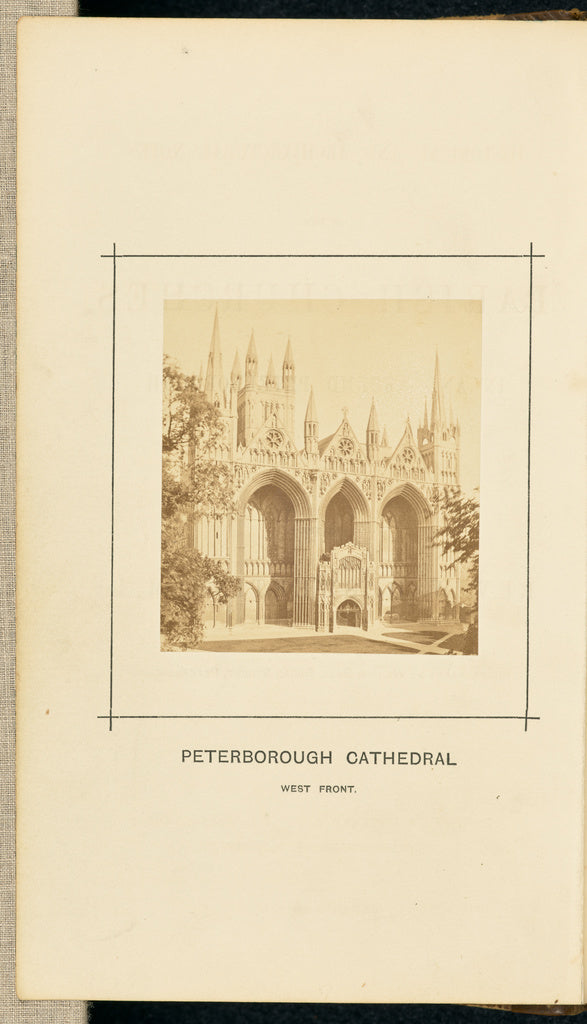 William Ball:Peterborough Cathedral, West Front, Poster Print Wall Art