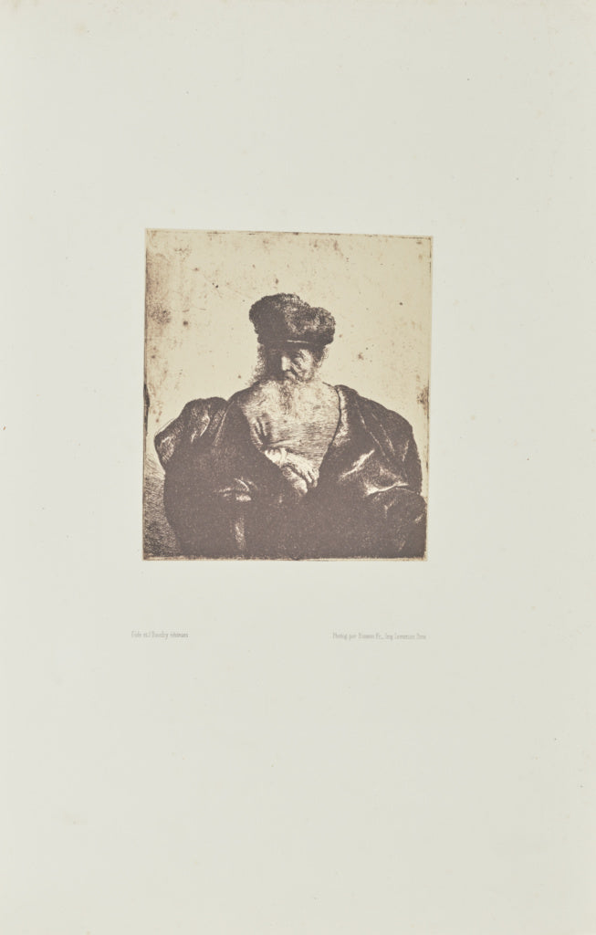 Bisson Frères:[Old man with beard, fur cap, and velvet cloa, Poster Print Wall Art