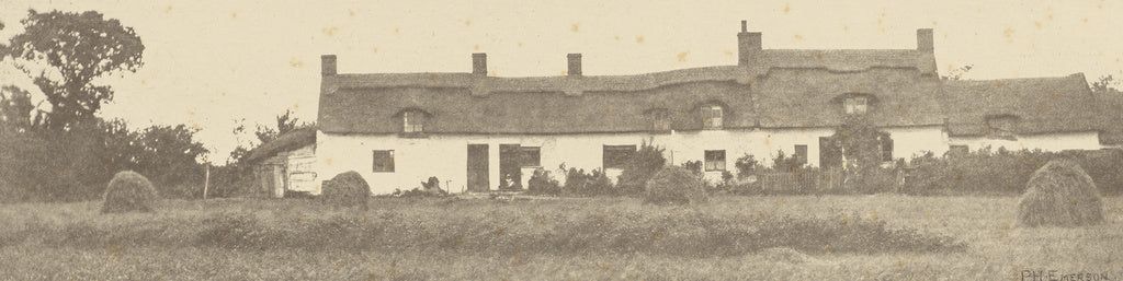 Peter Henry Emerson:Norfolk Cottages, Poster Print Wall Art