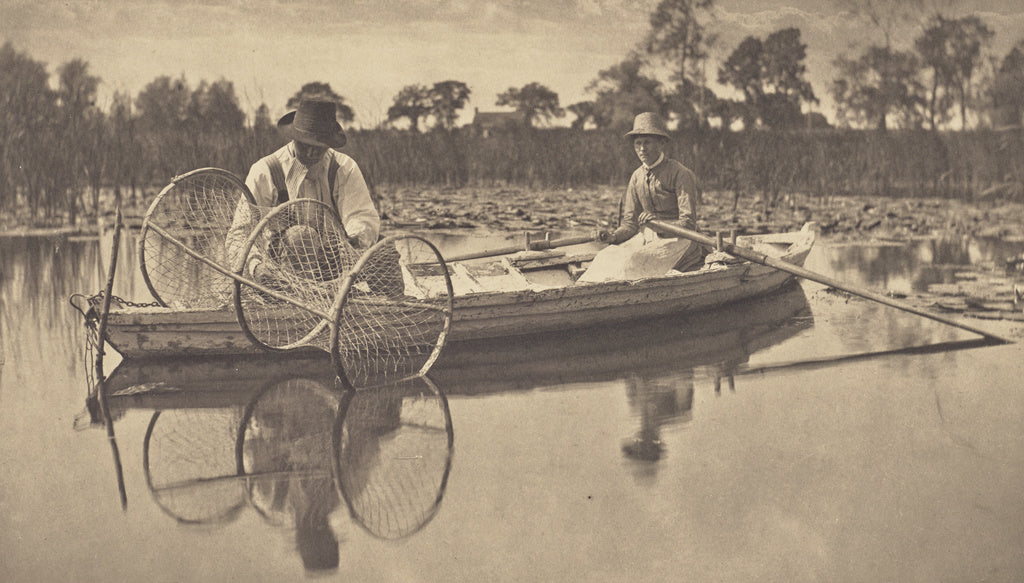 Peter Henry Emerson:Setting the Bow-Net, Poster Print Wall Art