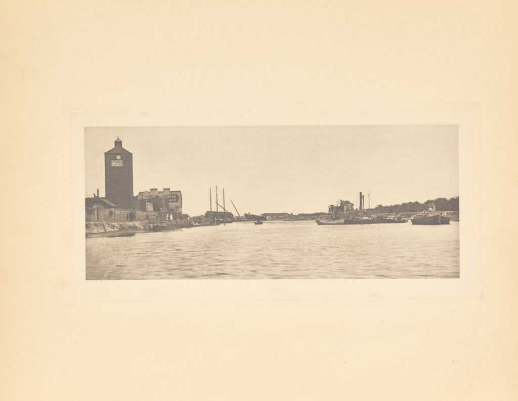 Peter Henry Emerson:The North River, Poster Print Wall Art