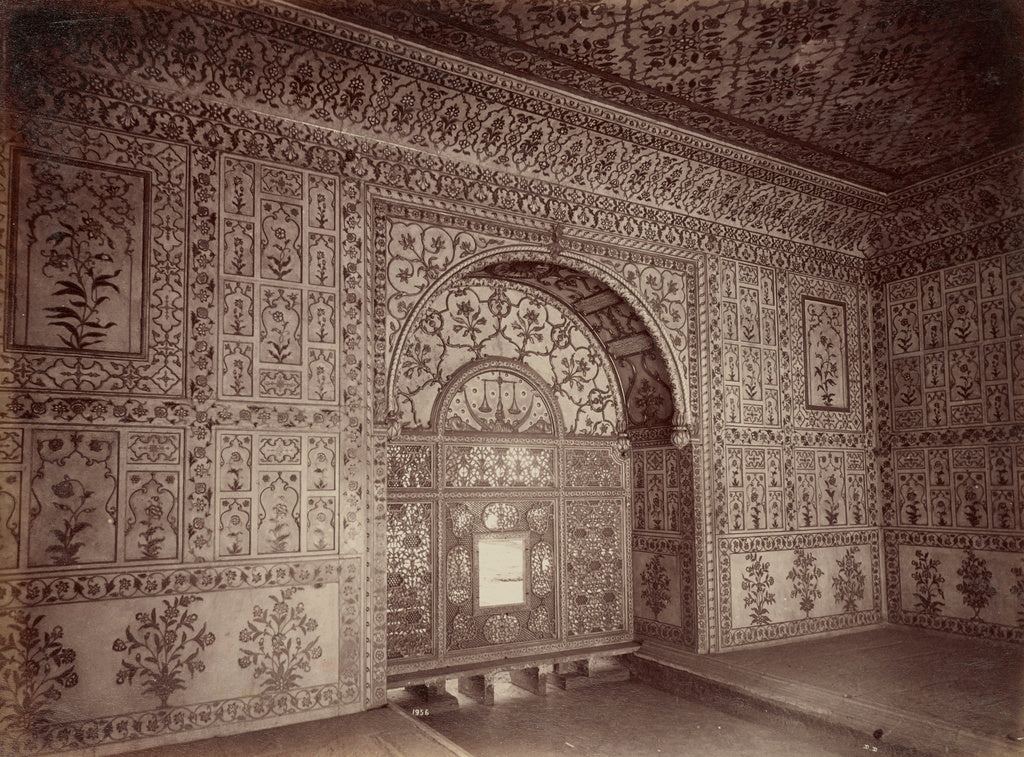 Lala Deen Dayal:The Sumor's, Paury Interior View, Delhi, Poster Print Wall Art