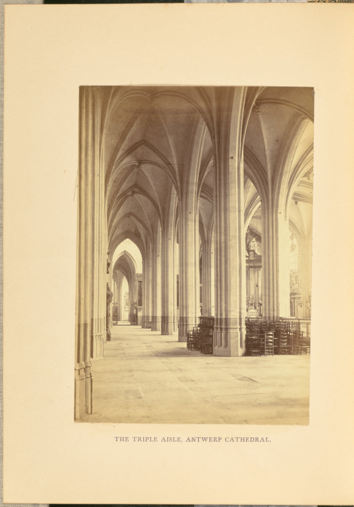 Cundall & Fleming:The Triple Aisle, Antwerp Cathedral, Poster Print Wall Art