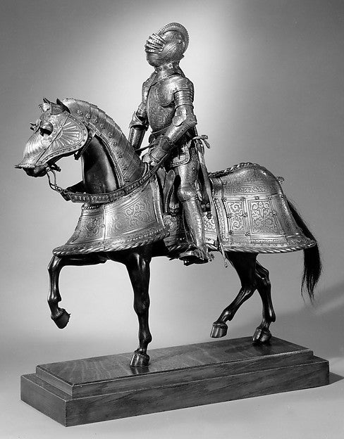 Miniature Italian-Style Armor for Man and Horse c1860, Poster Print Wall Art