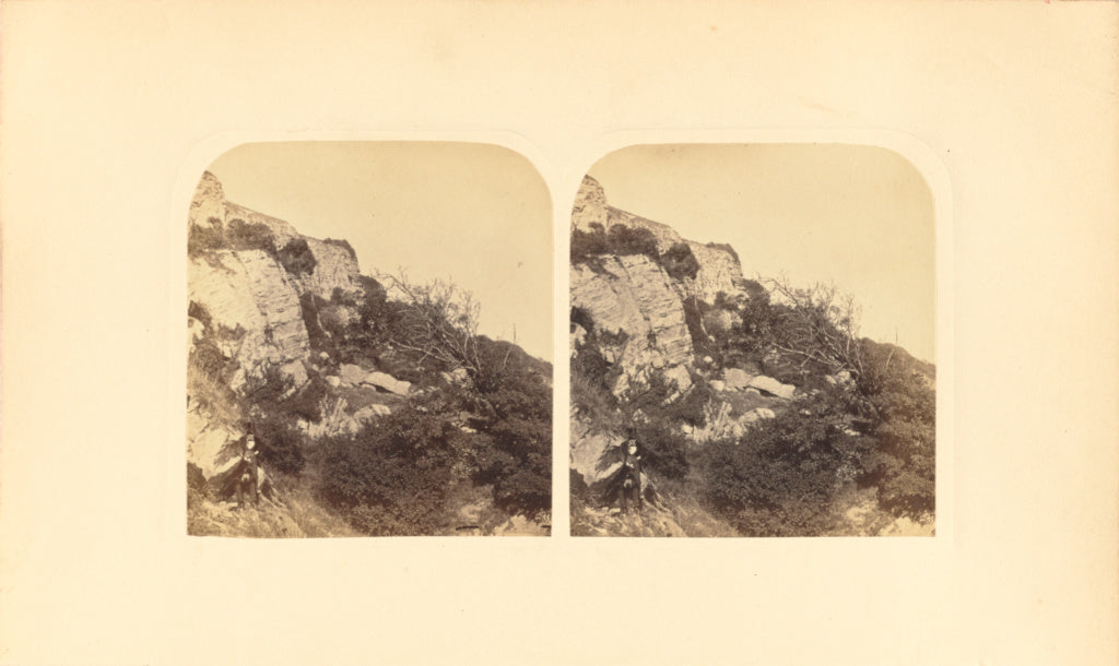 Unknown maker:Landslip, Isle of Wight, Poster Print Wall Art